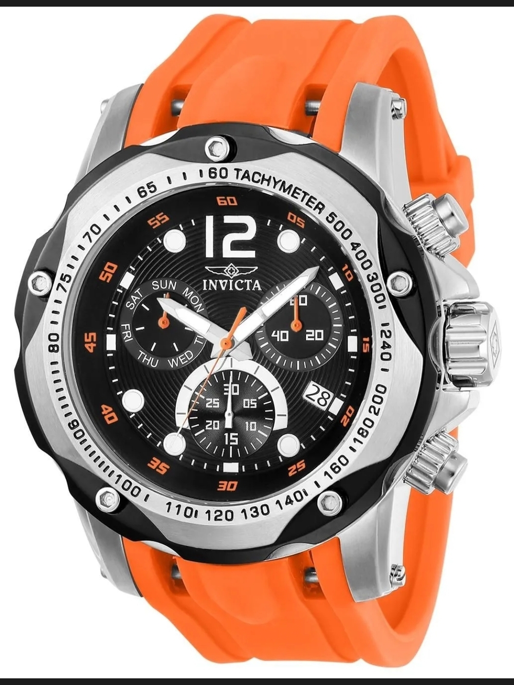 Invicta Orange Strap Chronograph Watch